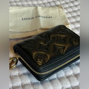 Louis Vuitton Monogram Empreinte Black Zippy Compact Wallet – Authentic